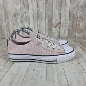 Converse Chuck Taylor All Star Knit Slip On Pink Sneakers Womens Size 7